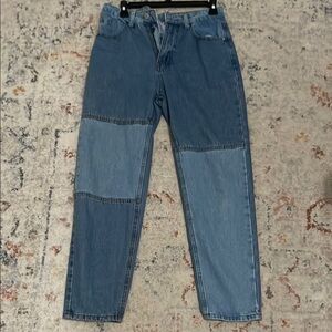 Two-Tone Y2k patchwork boyfriend jeans